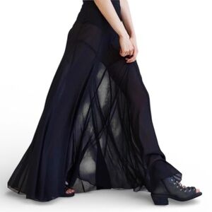 Kimchi Blue Black Sheer Maxi Skirt